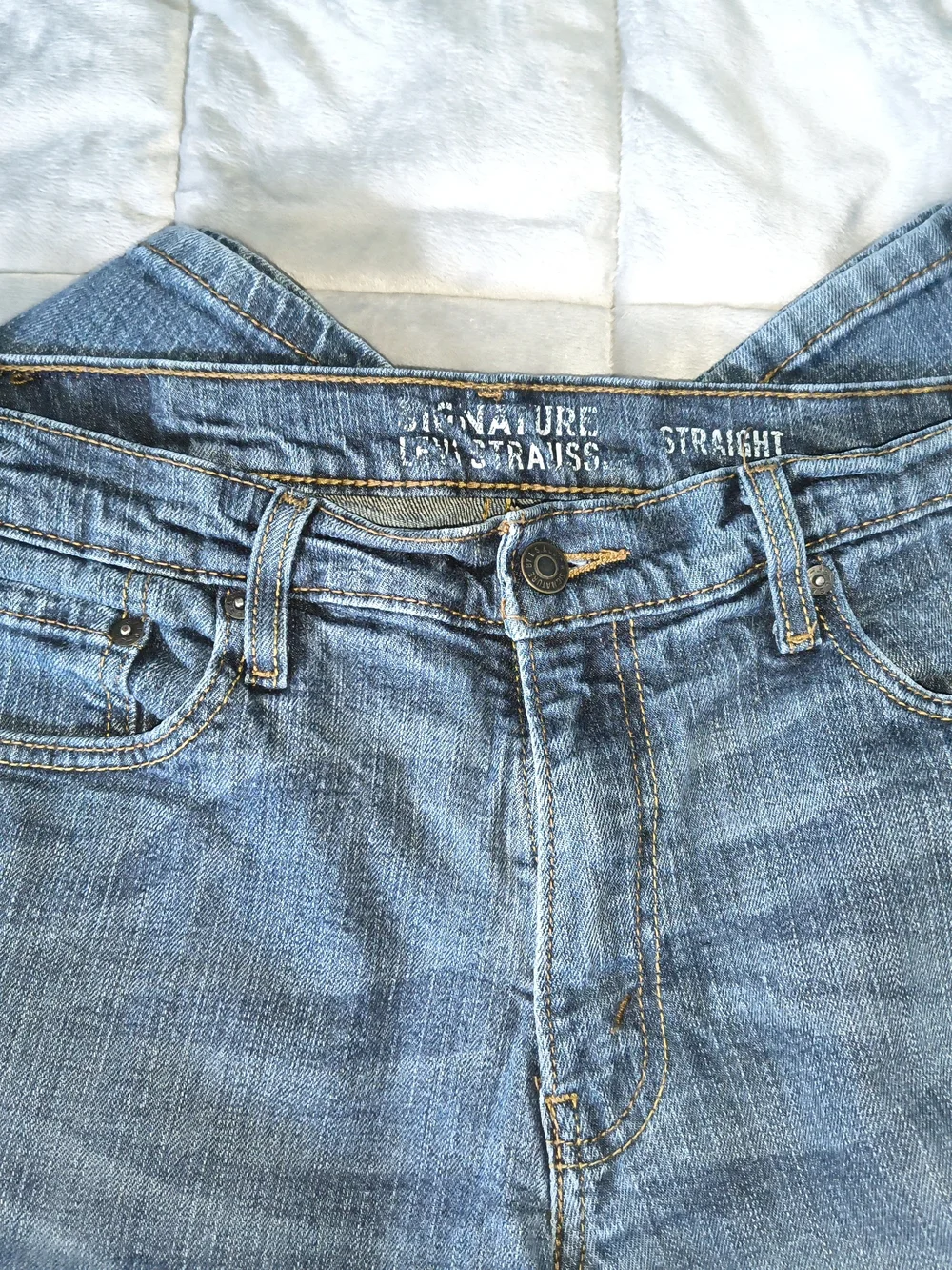 Signature by Levi Strauss Straight Blue Jeans Size 34x34